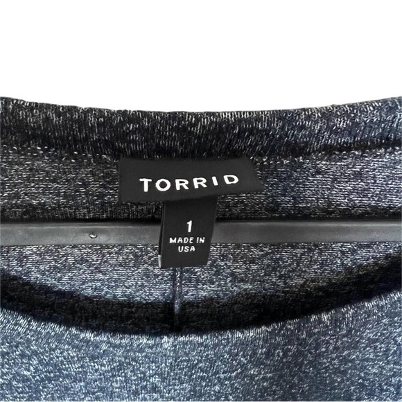 Torrid Black Knit Ladder Sleeve Pullover Sweater Size 1X Cozy Loungewear Grunge - Picture 6 of 7